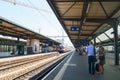 Editorial: Switzerland, 14th July 2012. People waiting train at