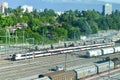 Editorial: Switzerland, 14th July 2012. Train station, business