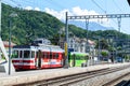 Editorial: Switzerland, 14th July 2012. Train station, business