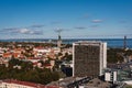 Autumn view over the city of Tallinn Estonia and legendary Viru Hotel