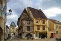 Editorial: 8th March 2018: Noyers, France. Street view, sunny da