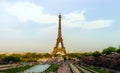 Editorial,13th May 2016: Paris, France. Eiffel tower sunset vie Royalty Free Stock Photo