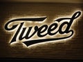 Editorial Tweed Logo Sign