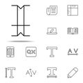 editorial, type icon. editorial design icons universal set for web and mobile