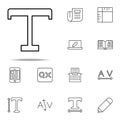 editorial, type icon. editorial design icons universal set for web and mobile