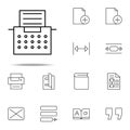 editorial, typewriter icon. editorial design icons universal set for web and mobile