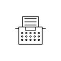 editorial, typewriter icon. Element of editorial design icon. Thin line icon for website design and development, app development.
