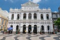 Santo Casa De Misericordia Leal senado macau architecture multi-storey historic building colorful day people Royalty Free Stock Photo