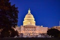 Editorial: Washington DC, USA - 10th November 2017. The United States Capitol building in Washington DC at night Royalty Free Stock Photo