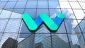 Editorial, Waymo LLC logo on glass building.