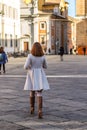 Editorial, woman walking in street