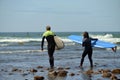 Editorial women surfers Ditch Plains Montuak New York