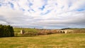 Edlingham Castle and Railway Viaduct Royalty Free Stock Photo