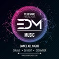 EDM Club Music Party Template, Dance Party Flyer, brochure. Night Party Club sound Banner Poster. Royalty Free Stock Photo