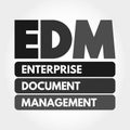 EDM - Enterprise Document Management acronym, business concept background Royalty Free Stock Photo