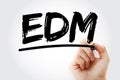 EDM - Enterprise Document Management acronym with marker, business concept background Royalty Free Stock Photo