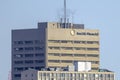 A Sun Life Financial sign building. A Canadian financial services company