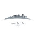 Edmonton Alberta Canada city skyline silhouette white background