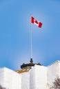 Canadian flag flies at the legislative  Building Royalty Free Stock Photo