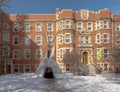 University of Alberta with a native Tipi during winter Royalty Free Stock Photo