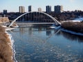 Edmonton Alberta Cityscape Or Skyline With Bridge Royalty Free Stock Photo