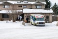 Edmonton, Canada, January 21, 2021: Hospitalization of COVID infected Canadian citizen after examination of EMS service