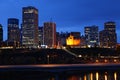 Edmonton cityscape after darkness falls