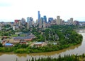 Cityline of downtown Edmonton, Alberta Royalty Free Stock Photo