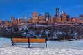 Edmonton Nighttime Winter Skyline