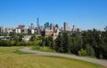 Edmonton Panoramic Cityscape Of Downtown Buildings And Bridge