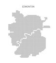 Edmonton stylized dotted map. Canada Alberta creative map for background. Royalty Free Stock Photo