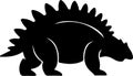 Edmontonia Black Silhouette Generative Ai