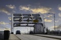 Edmund Pettus Bridge with negative space