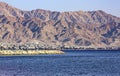 Edom mountains of Jordan on the Red Sea coastline