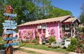 Edom, Texas : Small antique store and sign post in Edom, Texas, a rural town outside of Tyler TX