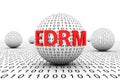 EDRM conceptual sphere binary code 3d Royalty Free Stock Photo