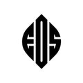 EDS circle letter logo design with circle and ellipse shape. EDS ellipse letters with typographic style. The three initials form a Royalty Free Stock Photo