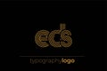 EDS modern geometric typography logo Royalty Free Stock Photo