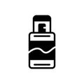 Black solid icon for Edt, usb and data Royalty Free Stock Photo