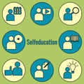 Edtech icon set Royalty Free Stock Photo