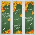 Education vertical banners vector collection