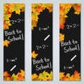 Education vertical banners vector collection