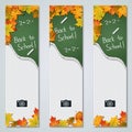 Education vertical banners vector collection