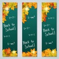 Education vertical banners vector collection