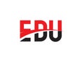 EDU Letter Initial Logo Design Vector Illustration