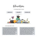 Eduation illustartion concept design one page site