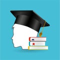 Eduation online concept student books school background