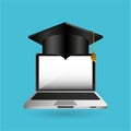 Eduation online concept technology school background