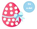 Eduational children game. Do a dot for kids and toddlers. Easter activity for pre school kids Royalty Free Stock Photo