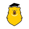 Educat bear smile logo vector